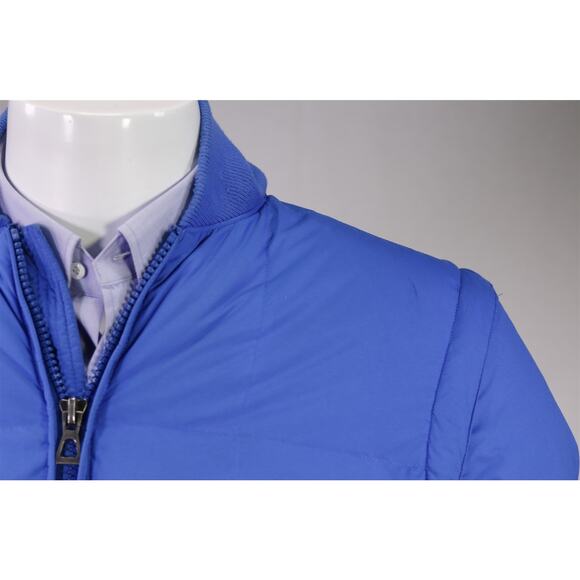 Brooks Brothers Bright Blue Down Puffer Jacket and Vest Convertible Men's Large - Picture 4 of 11